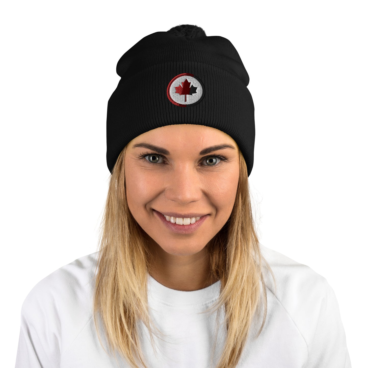 Canadian Maple Leaf - Toque with Pom-Pom