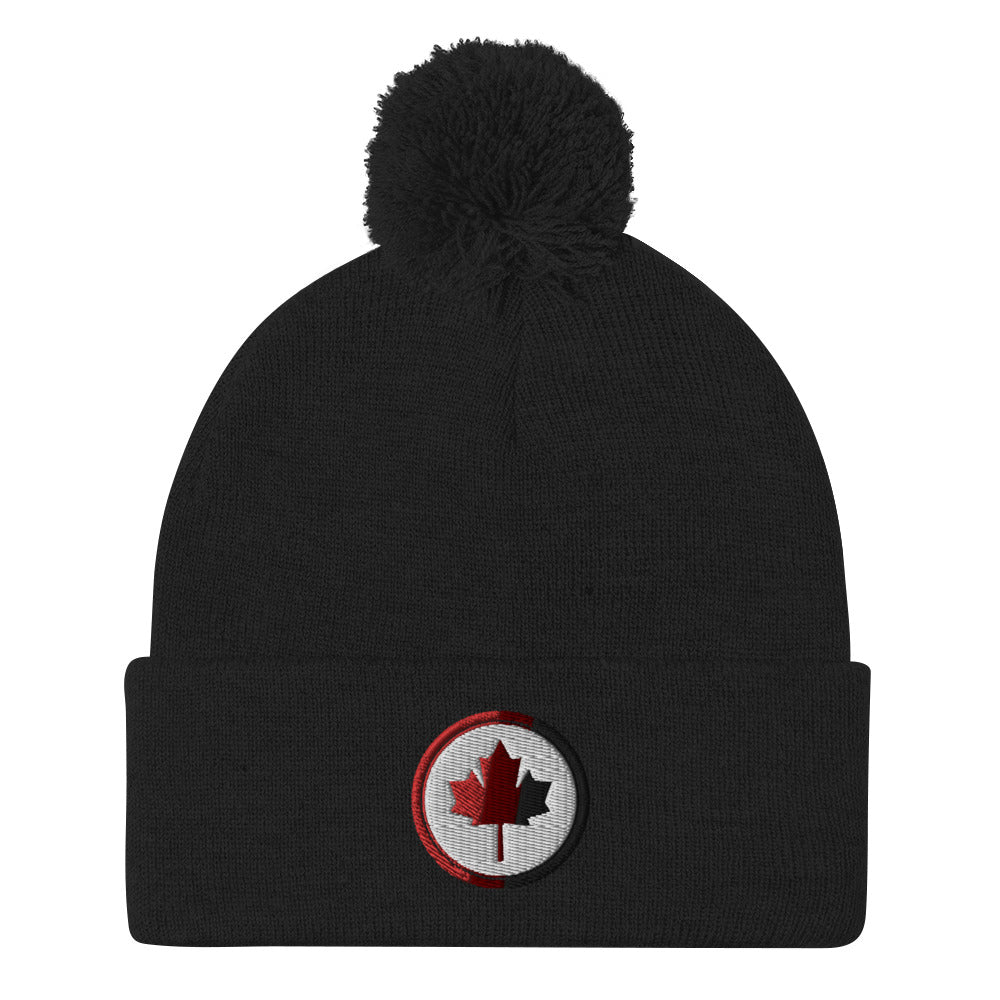 Canadian Maple Leaf - Toque with Pom-Pom