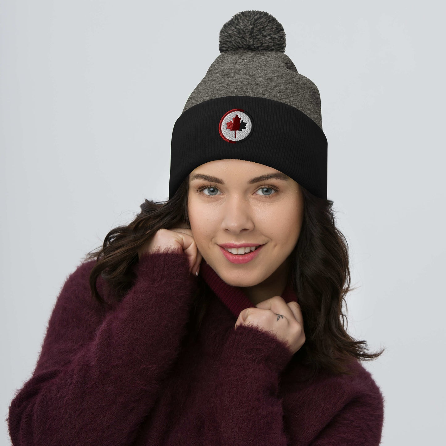 Canadian Maple Leaf - Toque with Pom-Pom