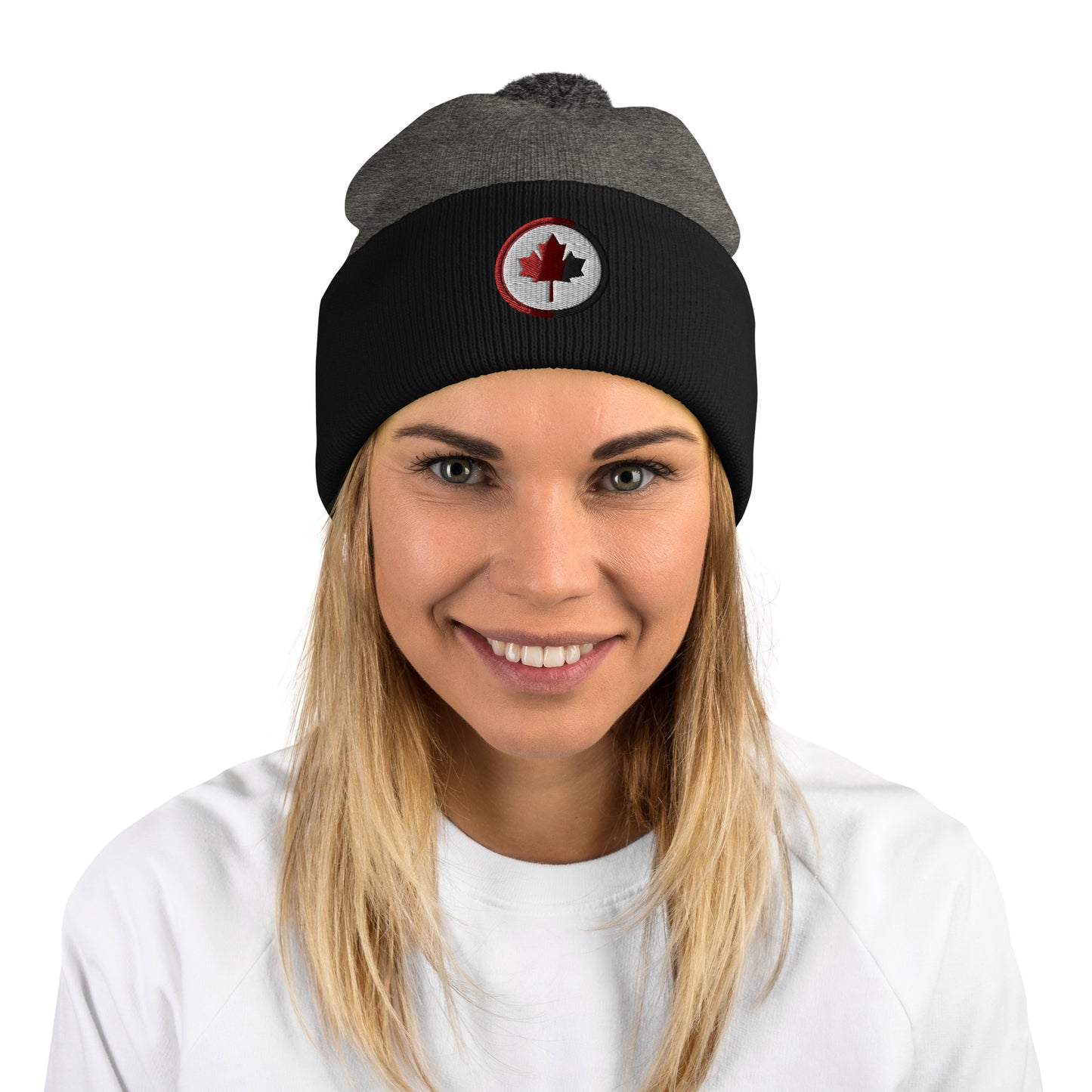 Canadian Maple Leaf - Toque with Pom-Pom