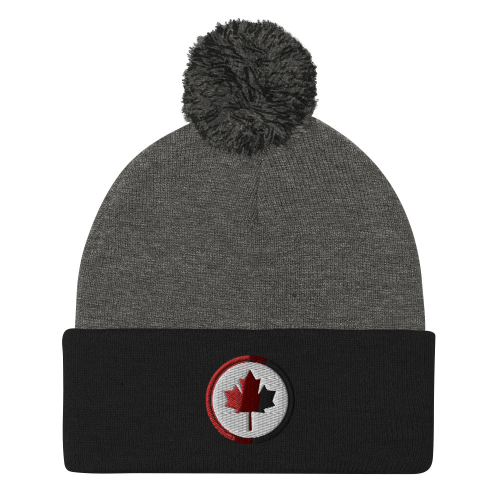 Canadian Maple Leaf - Toque with Pom-Pom