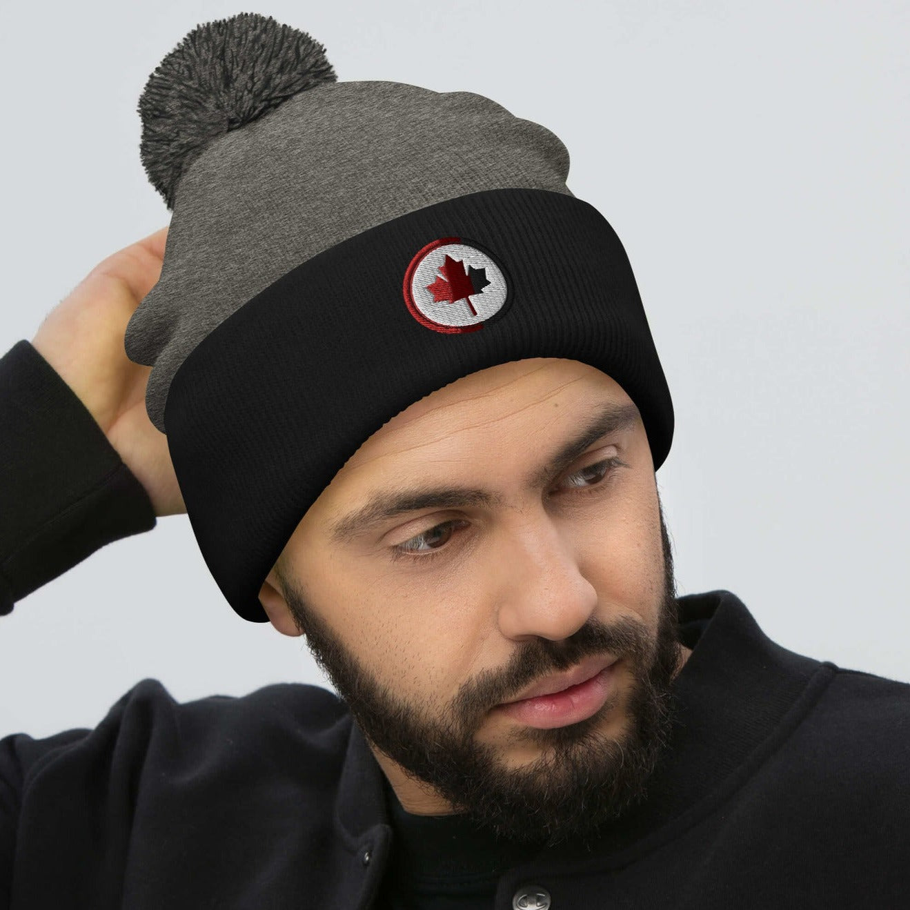 Canadian Maple Leaf - Toque with Pom-Pom