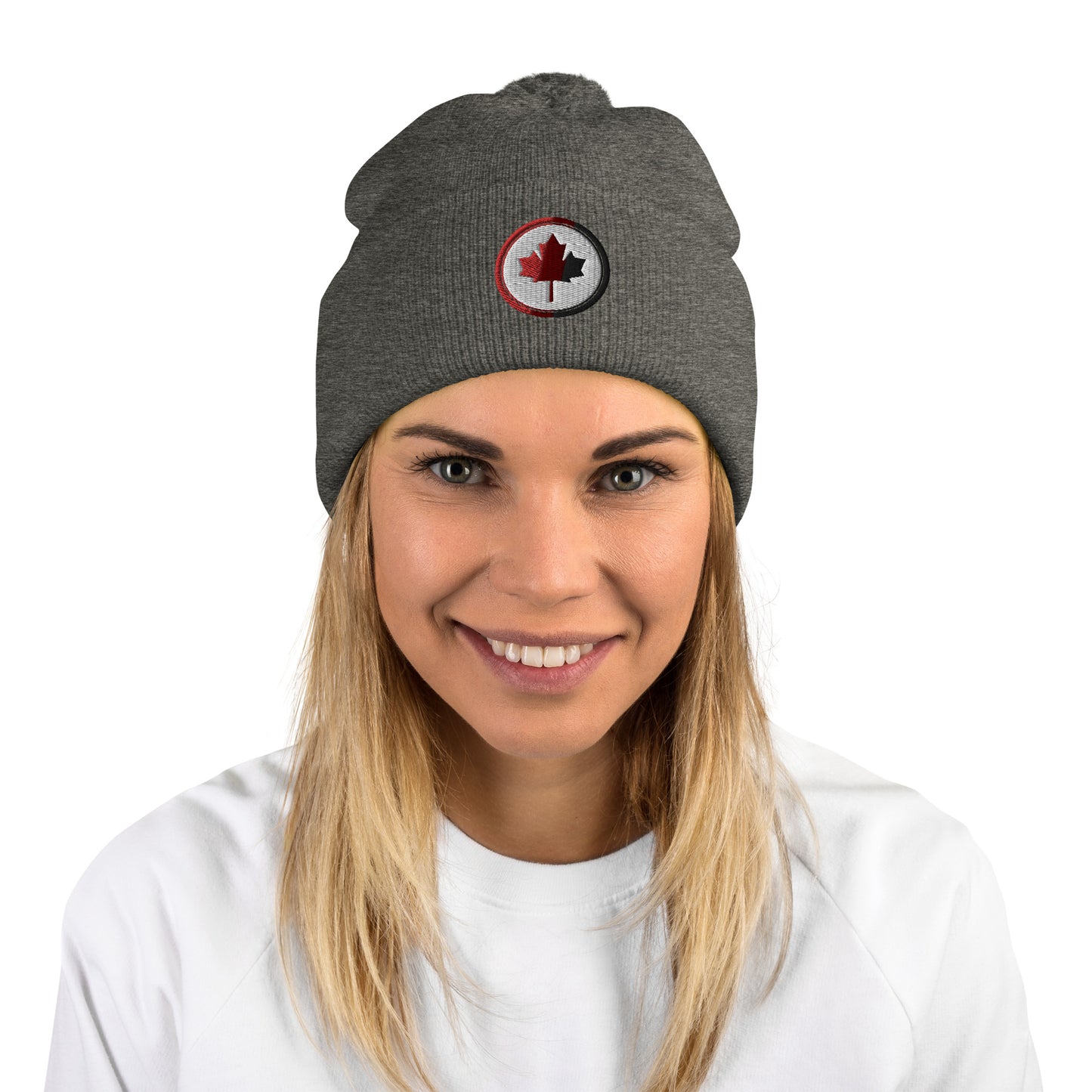 Canadian Maple Leaf - Toque with Pom-Pom