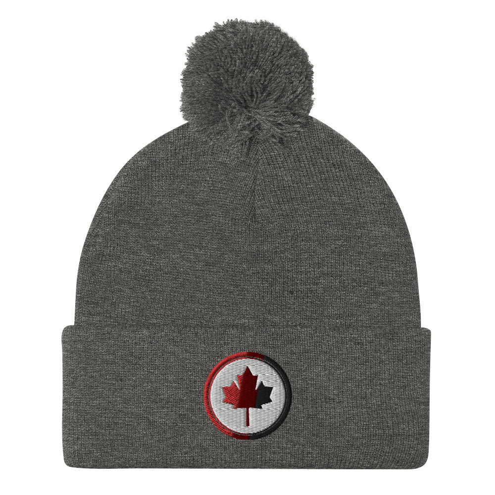 Canadian Maple Leaf - Toque with Pom-Pom