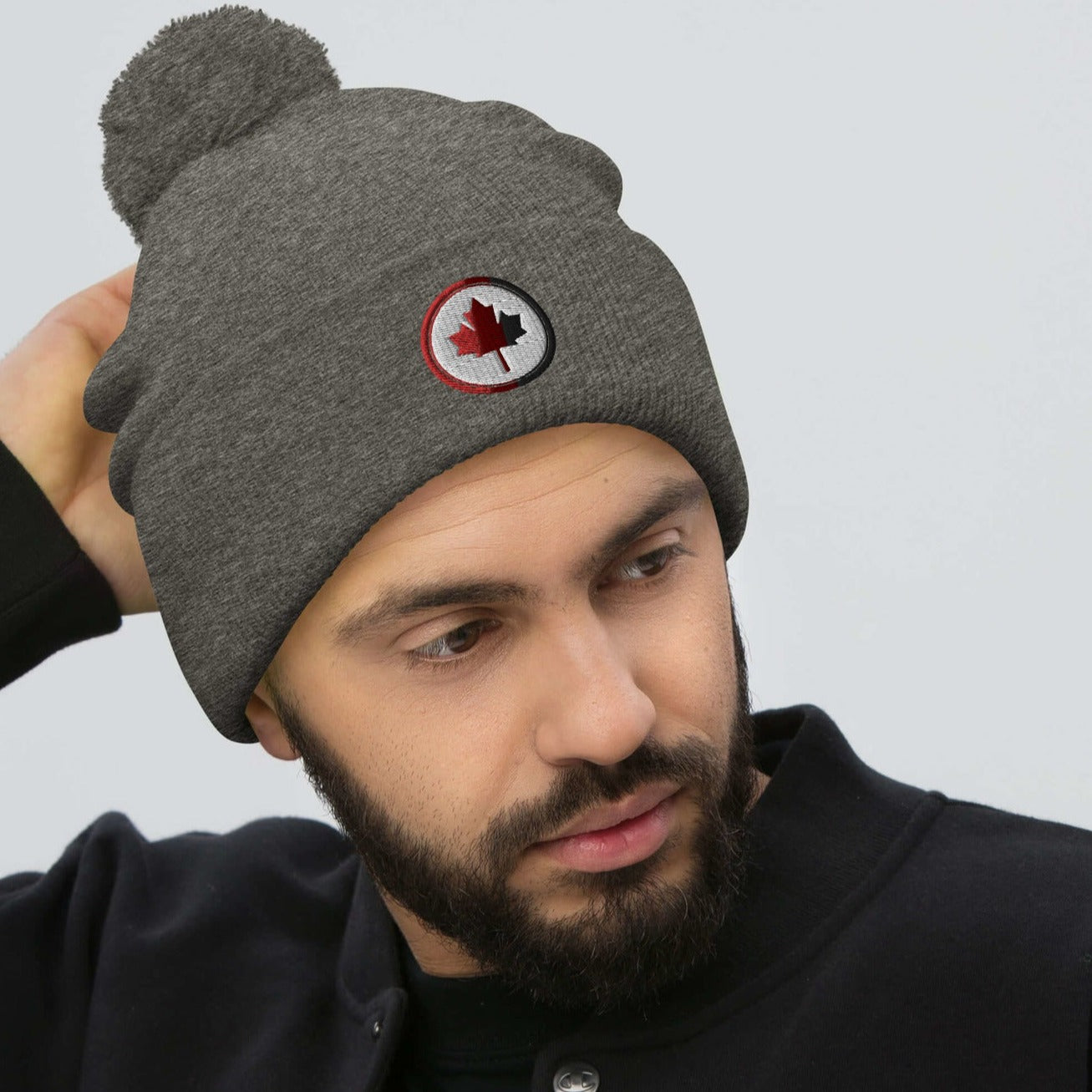 Canadian Maple Leaf - Toque with Pom-Pom