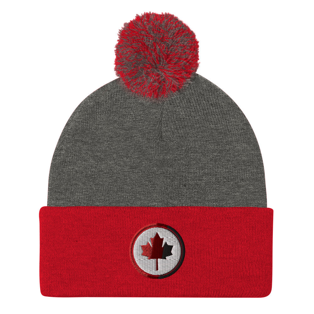 Canadian Maple Leaf - Toque with Pom-Pom