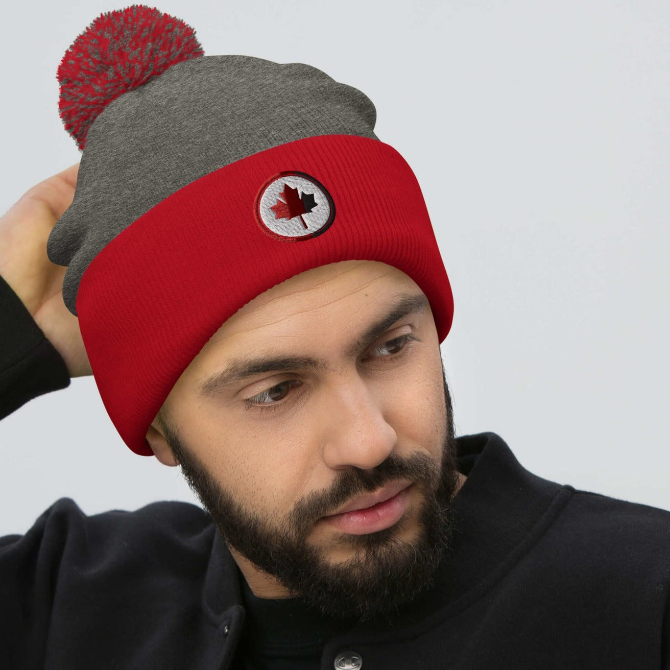 Canadian Maple Leaf - Toque with Pom-Pom
