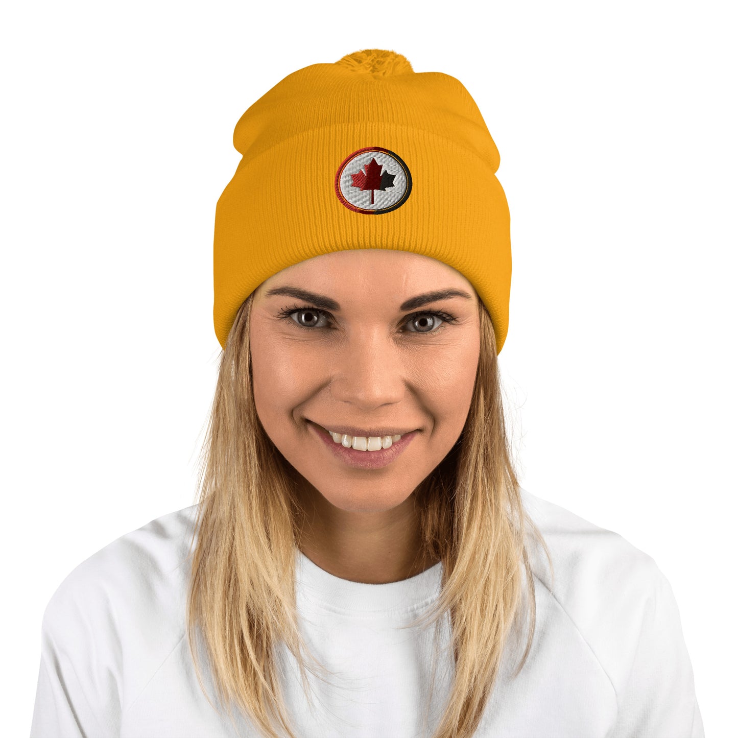 Canadian Maple Leaf - Toque with Pom-Pom