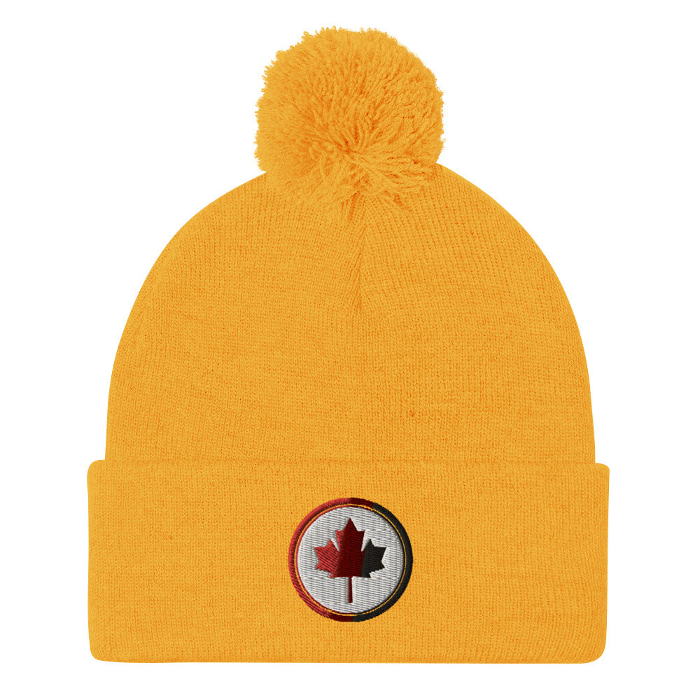 Canadian Maple Leaf - Toque with Pom-Pom