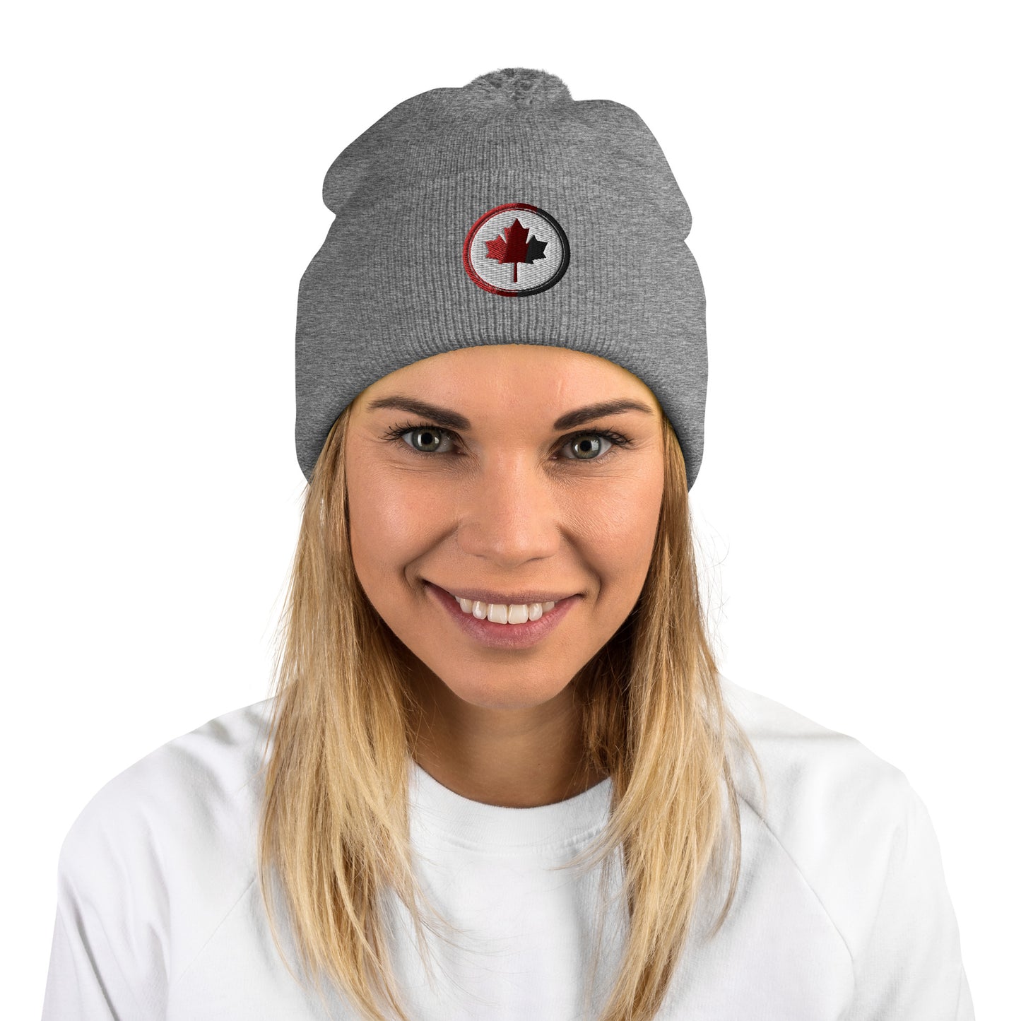 Canadian Maple Leaf - Toque with Pom-Pom