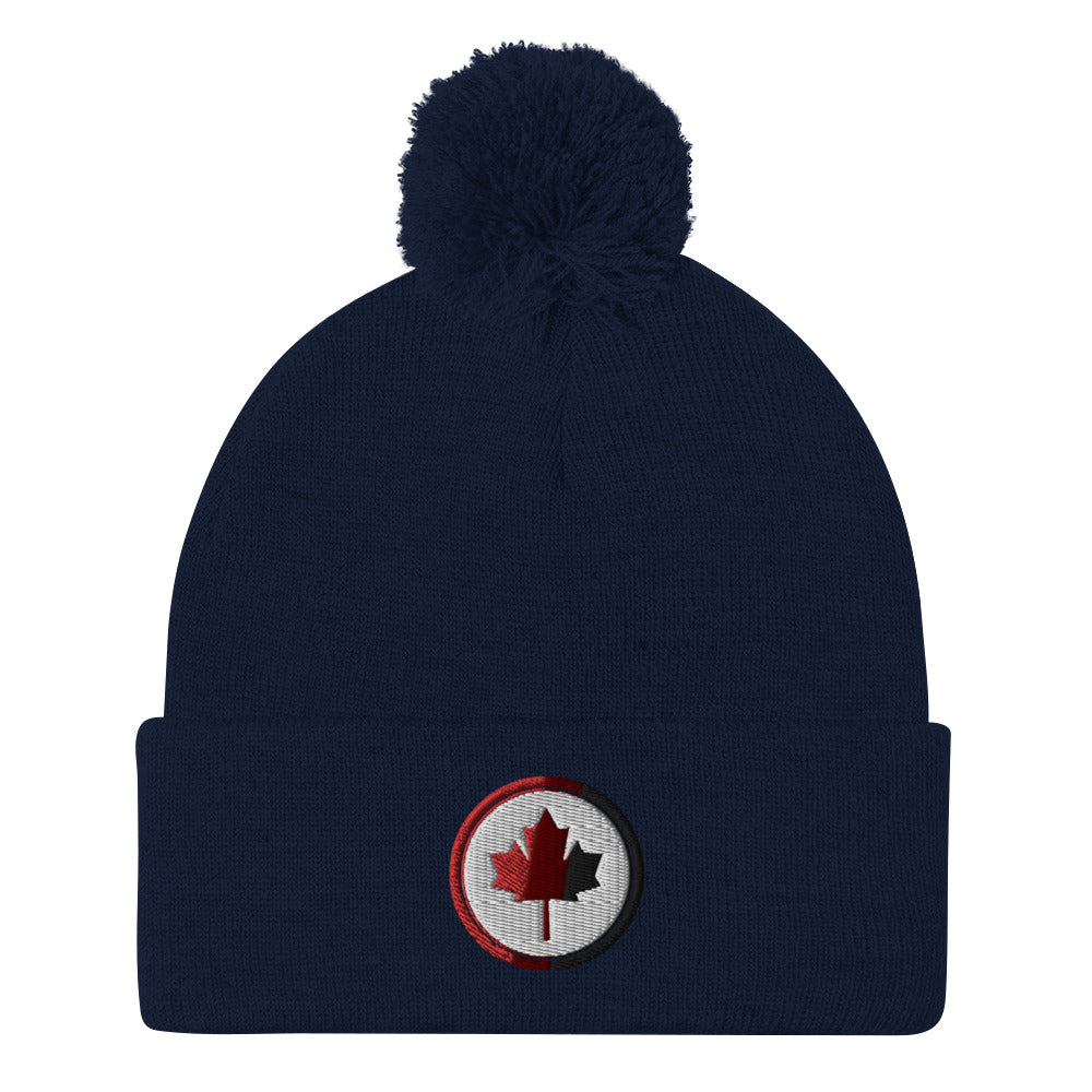 Canadian Maple Leaf - Toque with Pom-Pom