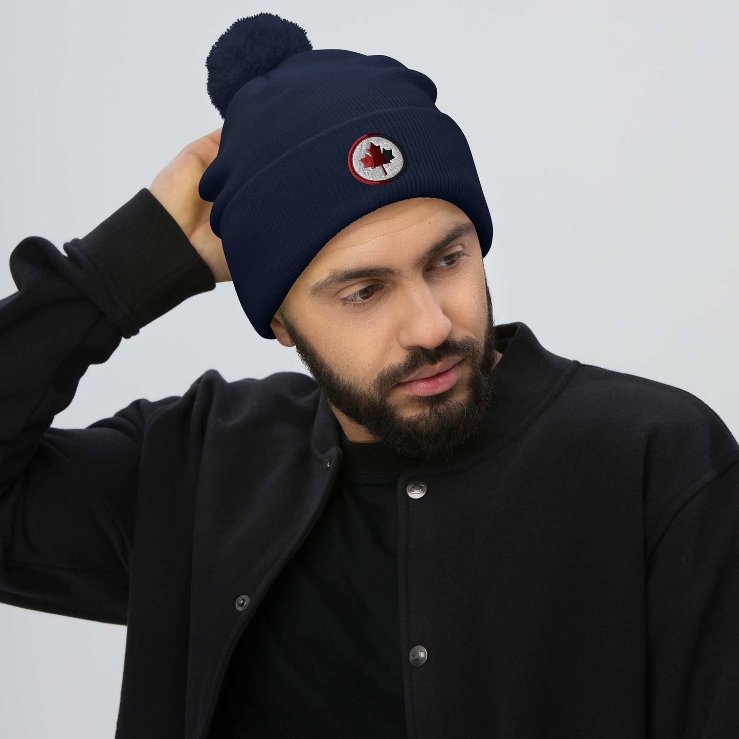 Canadian Maple Leaf - Toque with Pom-Pom