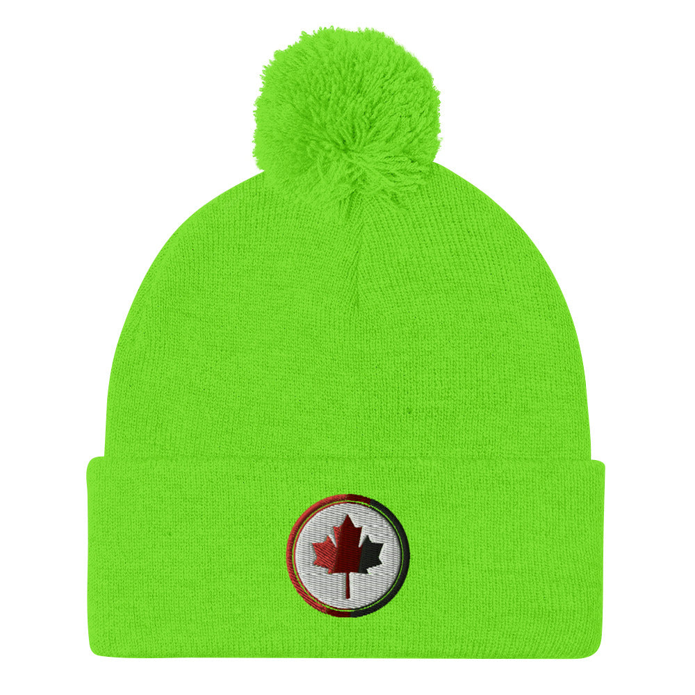 Canadian Maple Leaf - Toque with Pom-Pom