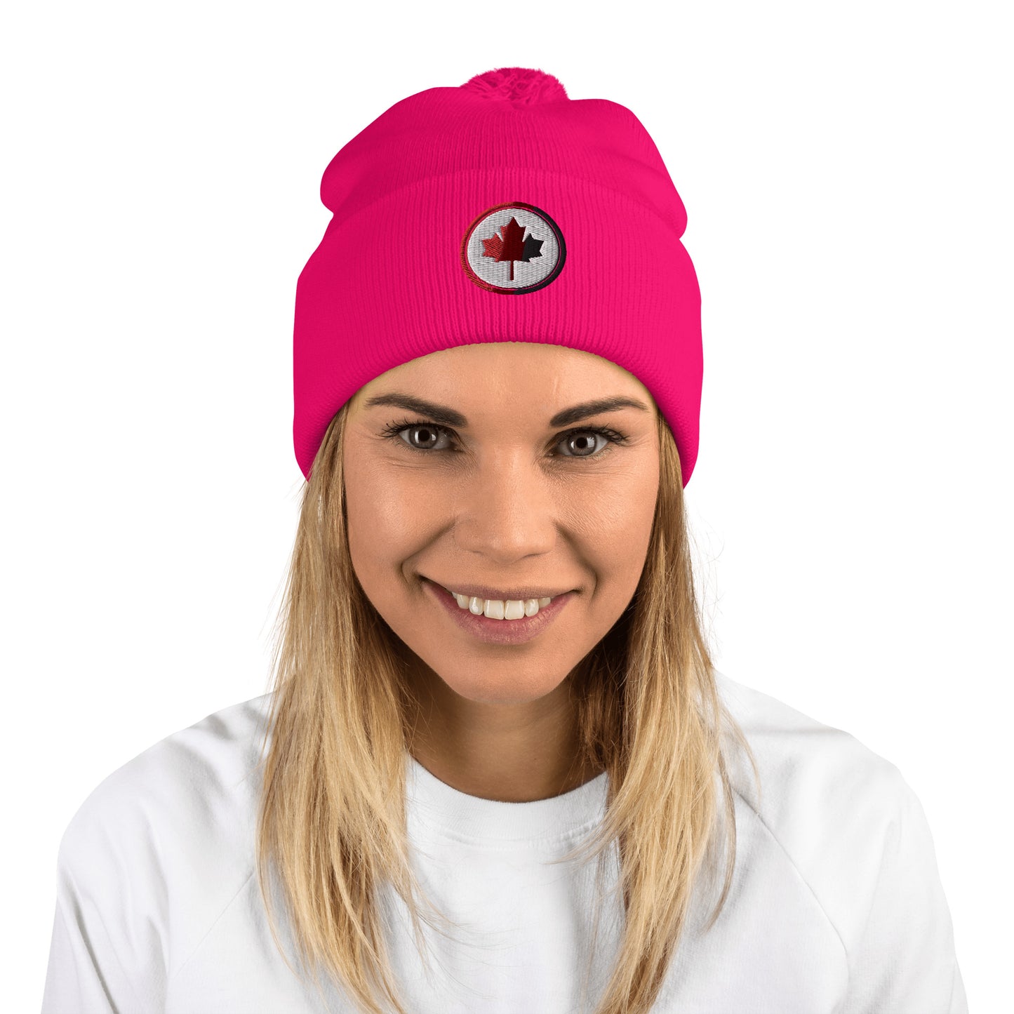 Canadian Maple Leaf - Toque with Pom-Pom