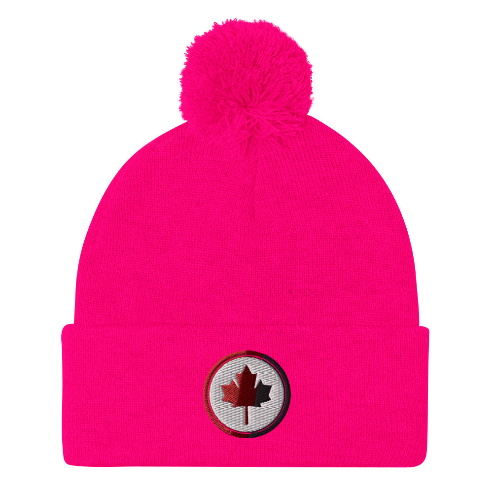 Canadian Maple Leaf - Toque with Pom-Pom