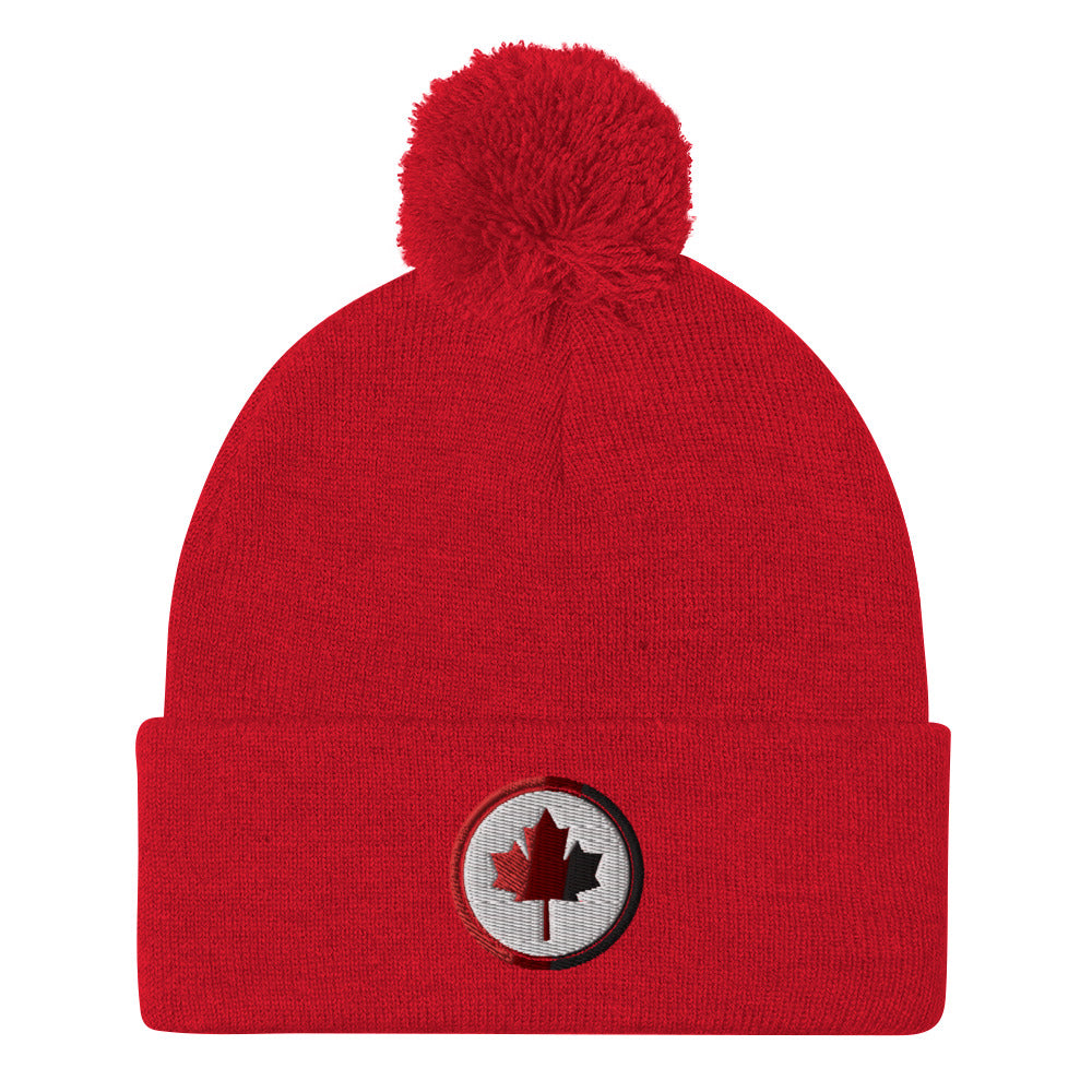 Canadian Maple Leaf - Toque with Pom-Pom