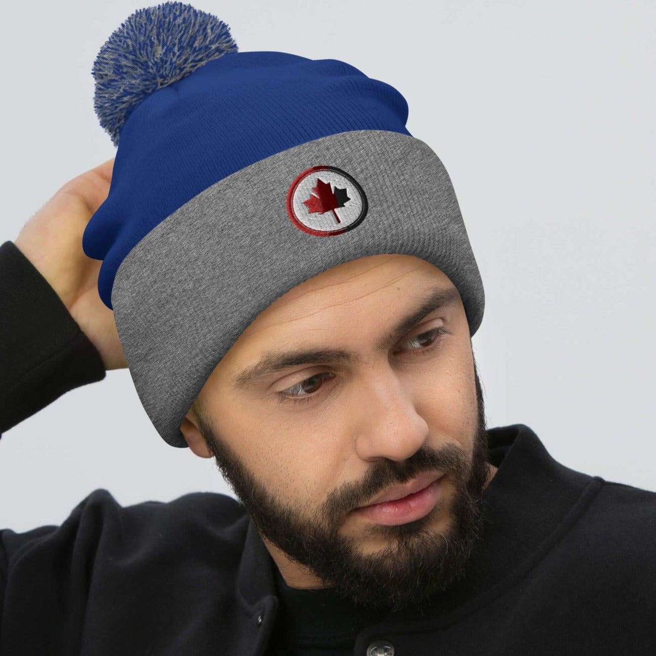 Canadian Maple Leaf - Toque with Pom-Pom