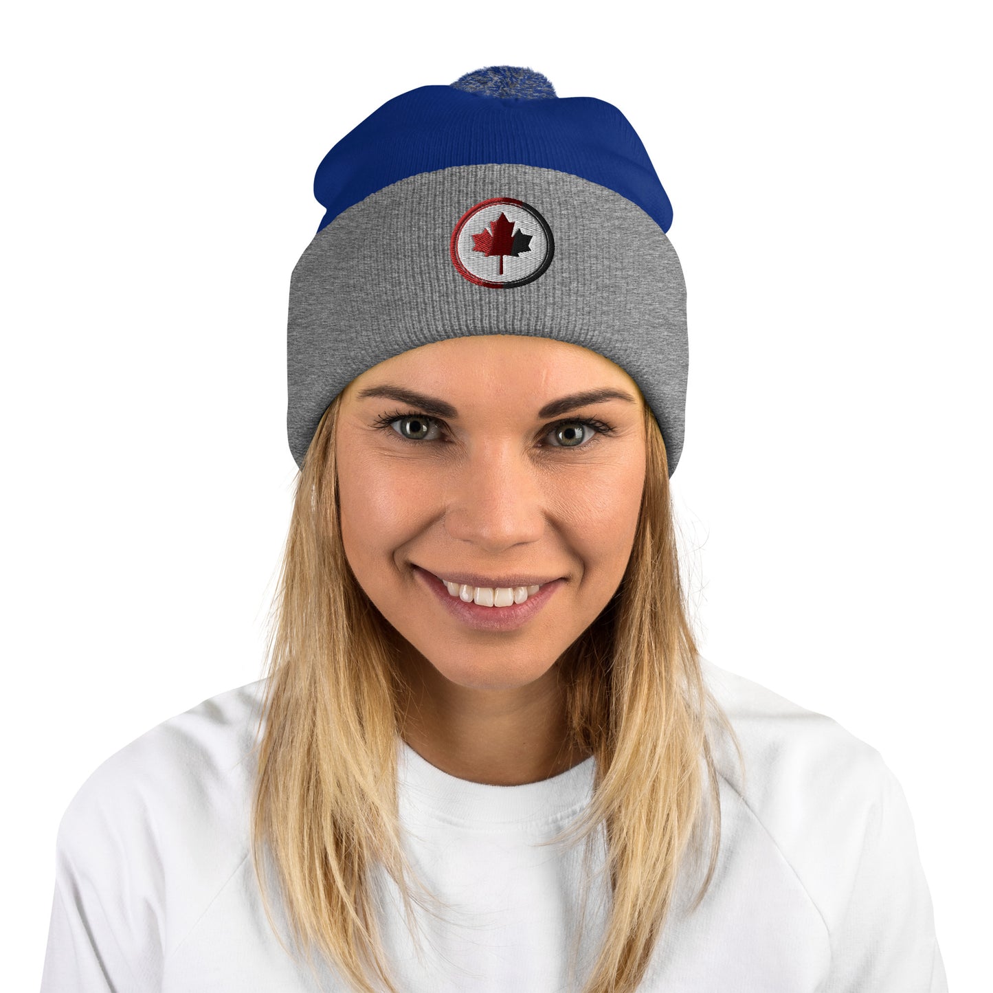 Canadian Maple Leaf - Toque with Pom-Pom