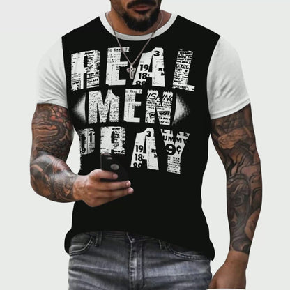 Real Men Pray - Men's Cotton Christian Tee - Various Colours