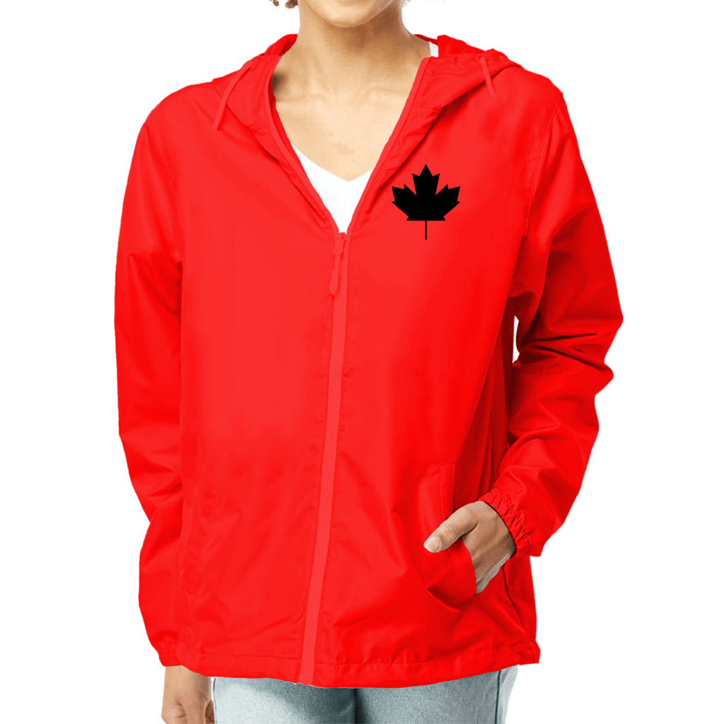 O Canada - Unisex Lightweight Windbreaker Full-Zip Canadian Maple Leaf Jacket