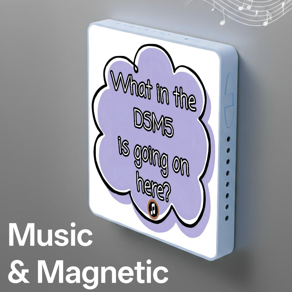 What in the DSM5 is going on here? | Musical Fridge Magnet - Purple
