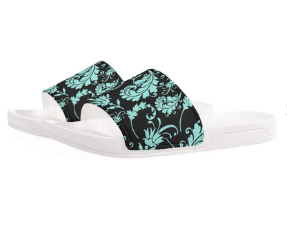 White Soled Coloured Paisley - Women's Slide-On Sandals