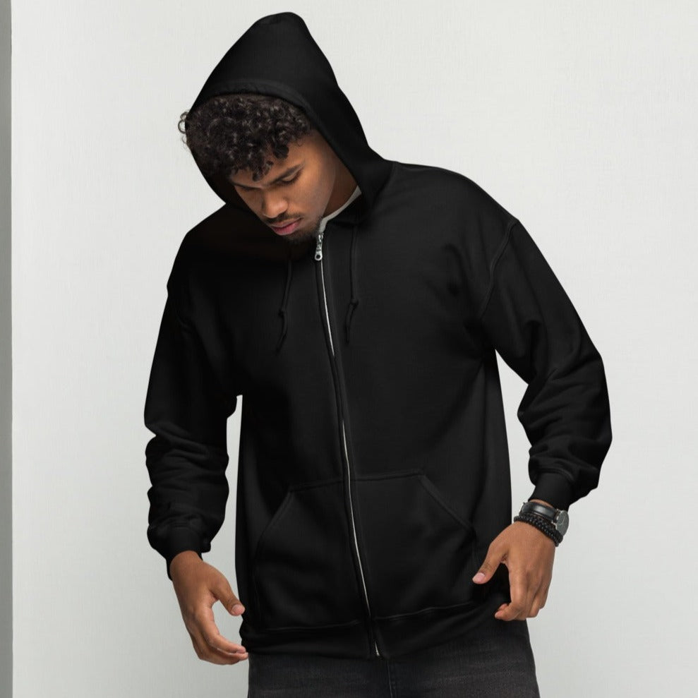 A Lot Can Happen In 3 Days Unisex Heavy Blend Zip Hoodie - White Print