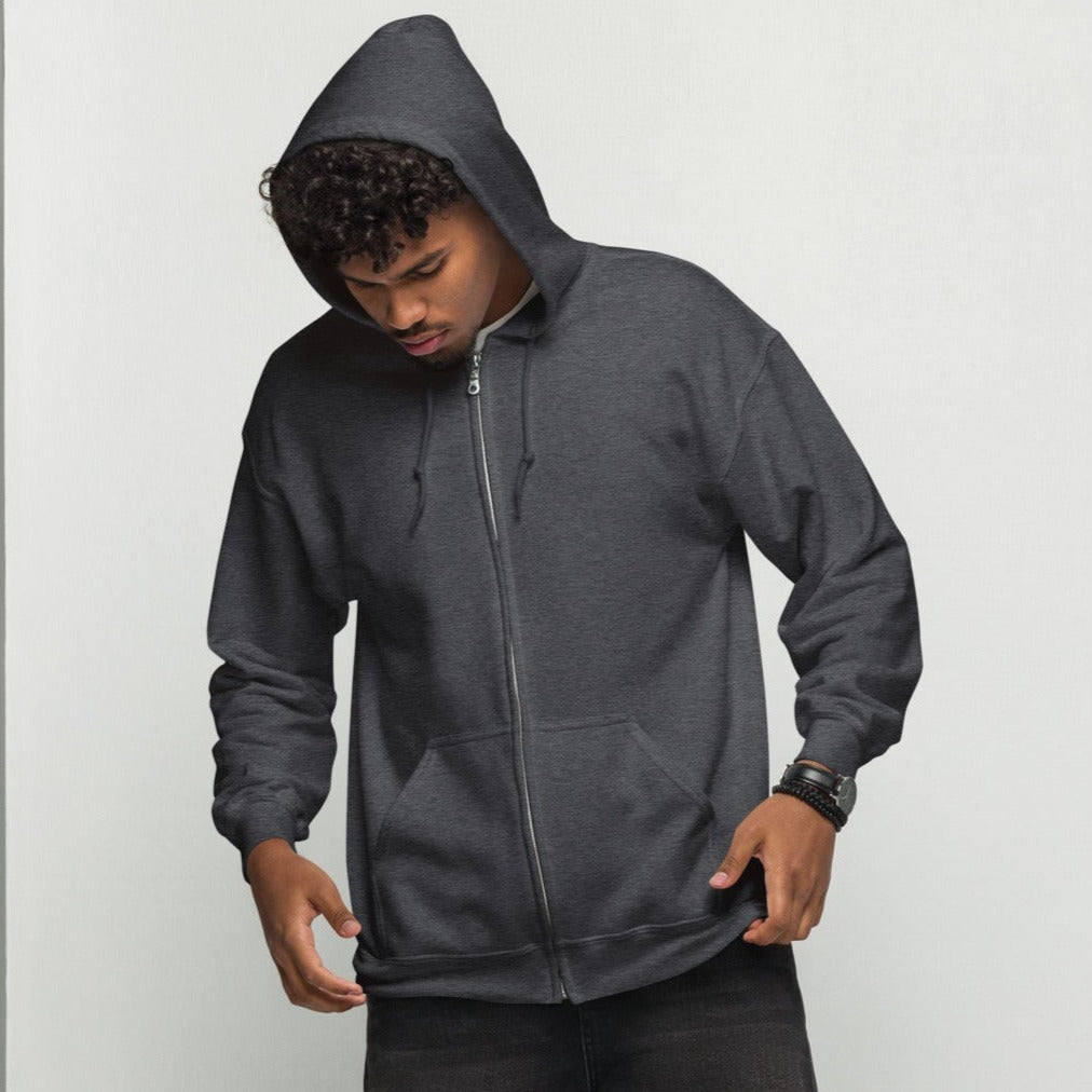 A Lot Can Happen In 3 Days Unisex Heavy Blend Zip Hoodie - White Print