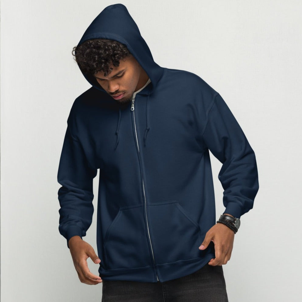 A Lot Can Happen In 3 Days Unisex Heavy Blend Zip Hoodie - White Print