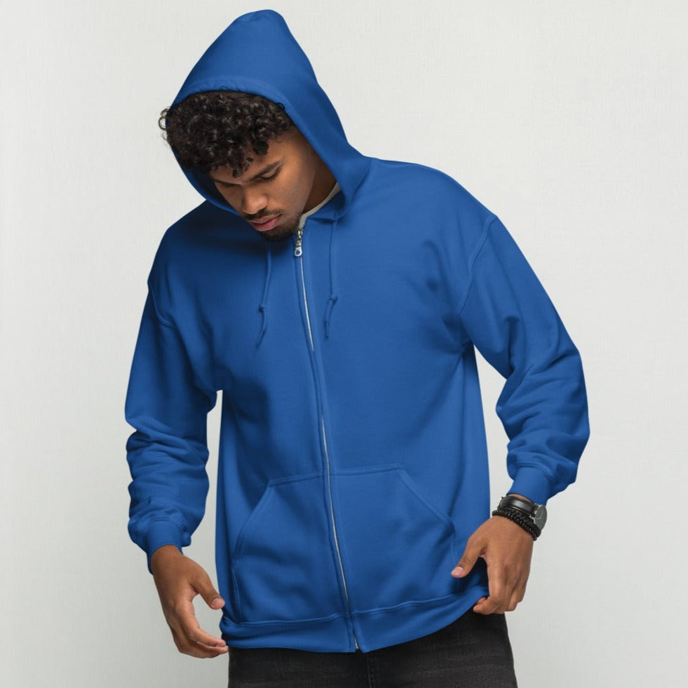 A Lot Can Happen In 3 Days Unisex Heavy Blend Zip Hoodie - White Print