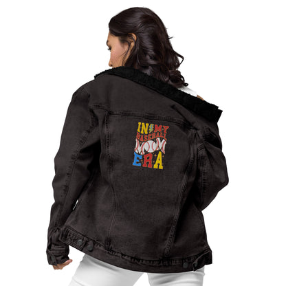 In My Baseball Mom Era - Unisex Denim Sherpa Jean Jacket