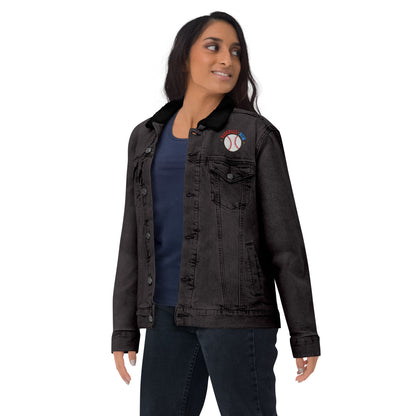 In My Baseball Mom Era - Unisex Denim Sherpa Jean Jacket