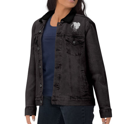 Proud Supporter of Messy Hair and Sweatpants - Unisex Denim Sherpa Jean Jacket