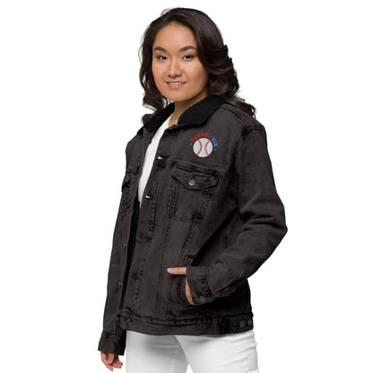 In My Baseball Mom Era - Unisex Denim Sherpa Jean Jacket