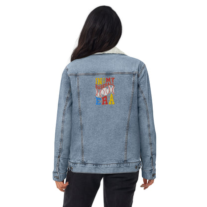 In My Baseball Mom Era - Unisex Denim Sherpa Jean Jacket