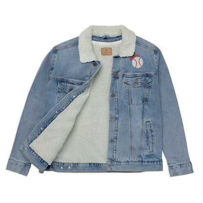 In My Baseball Mom Era - Unisex Denim Sherpa Jean Jacket