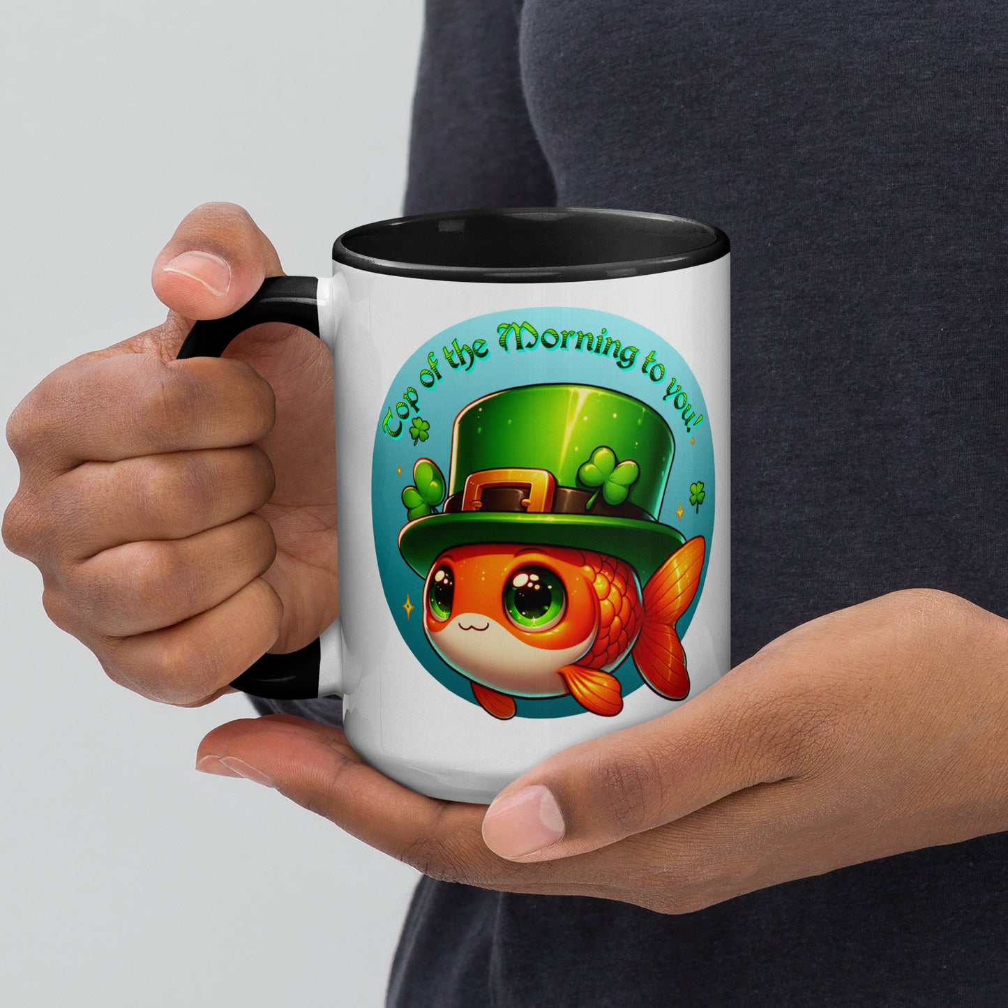 Irish Goldfish – Colorful Rim & Handle Ceramic Mug