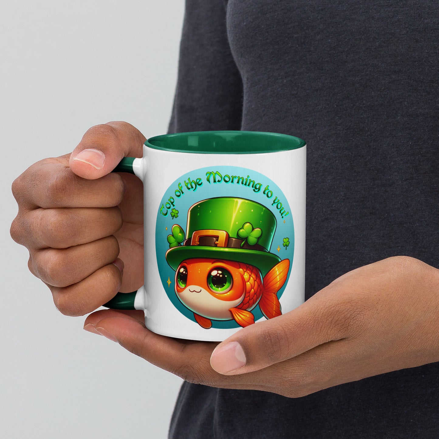 Irish Goldfish – Colorful Rim & Handle Ceramic Mug