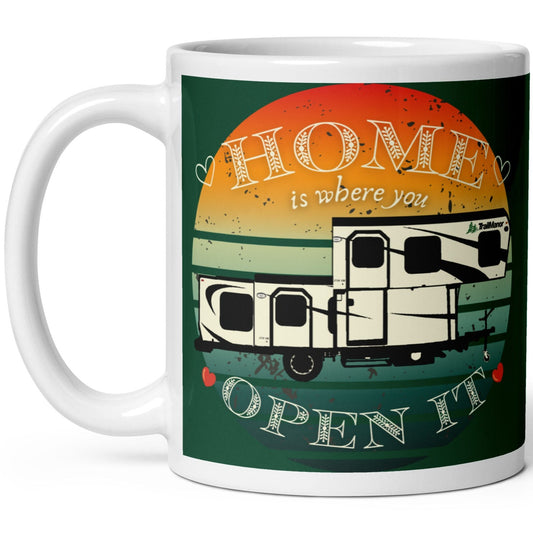 Home Is Where You Open It - TrailManor - White Glossy Ceramic Mug (11oz/15oz/20oz)