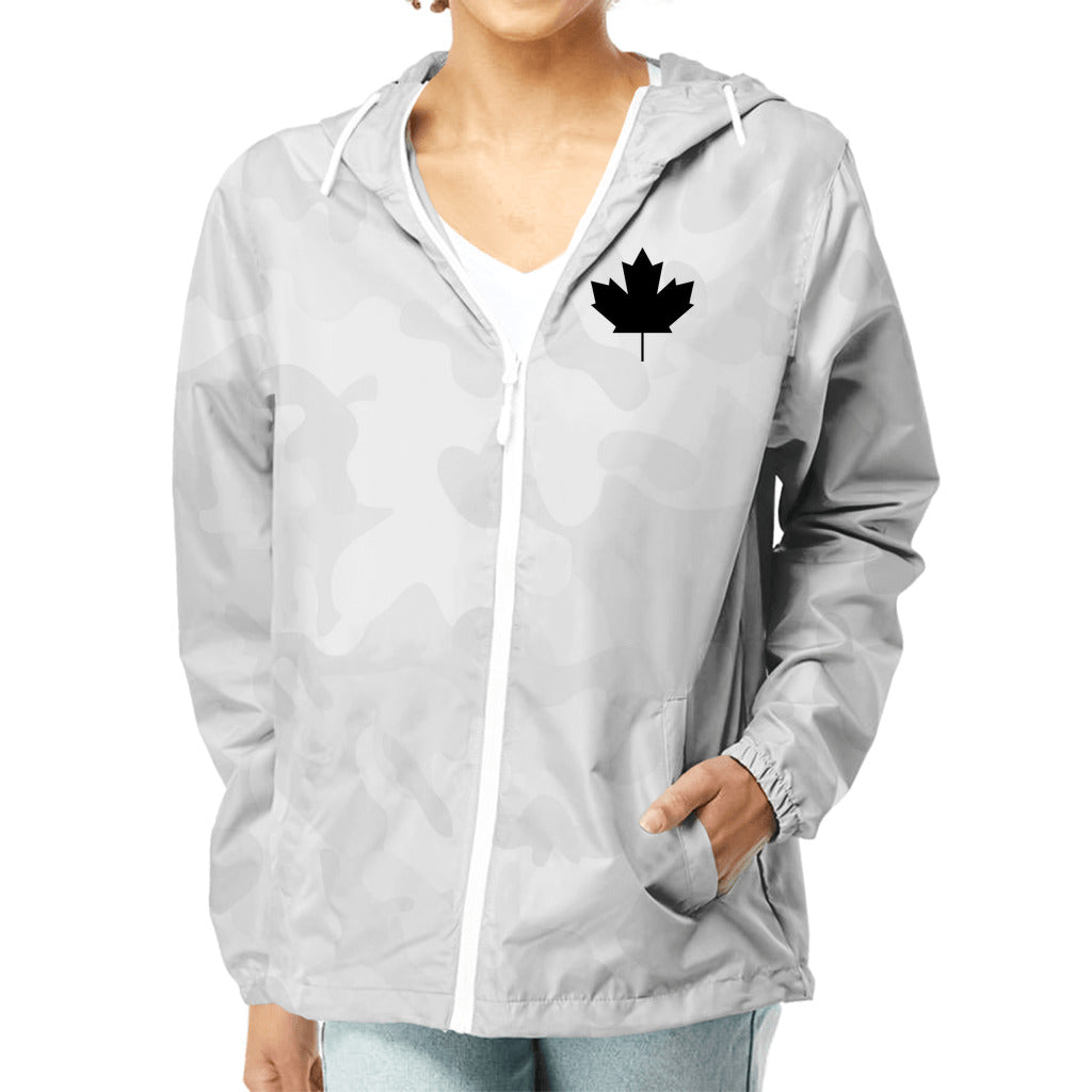 O Canada - Unisex Lightweight Windbreaker Full-Zip Canadian Maple Leaf Jacket