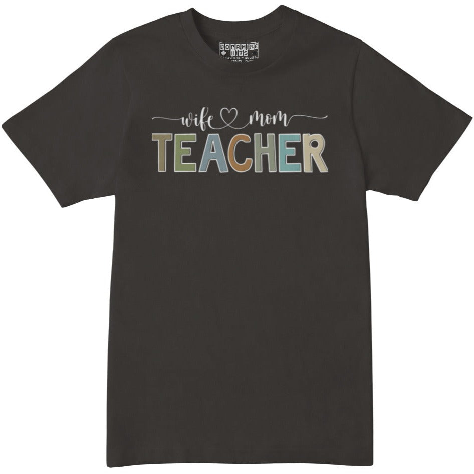 Wife Mom Teacher - Premium Jersey T-shirt