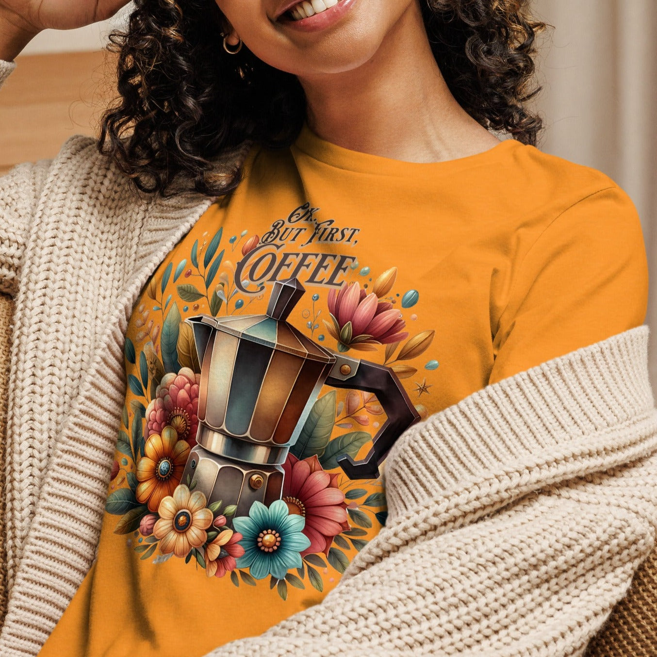 Ok. But First, Coffee - Women's Relaxed T-Shirt