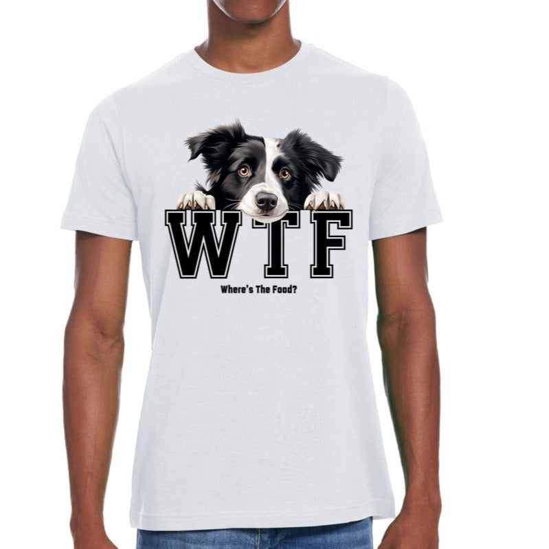 Border Collie WTF Where's The Food - Premium Jersey T-shirt