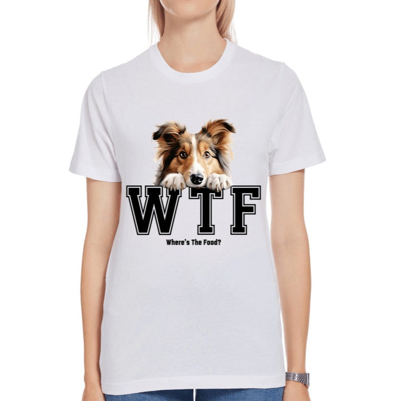 Sheltie WTF Where's The Food - Premium Jersey T-Shirt