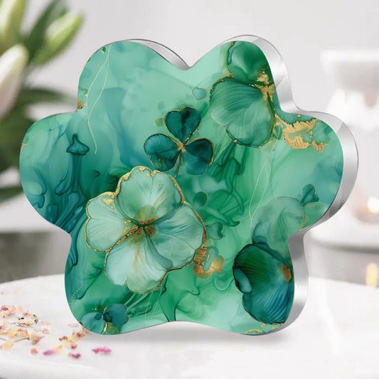 Alcohol Ink Shamrock - Acrylic
